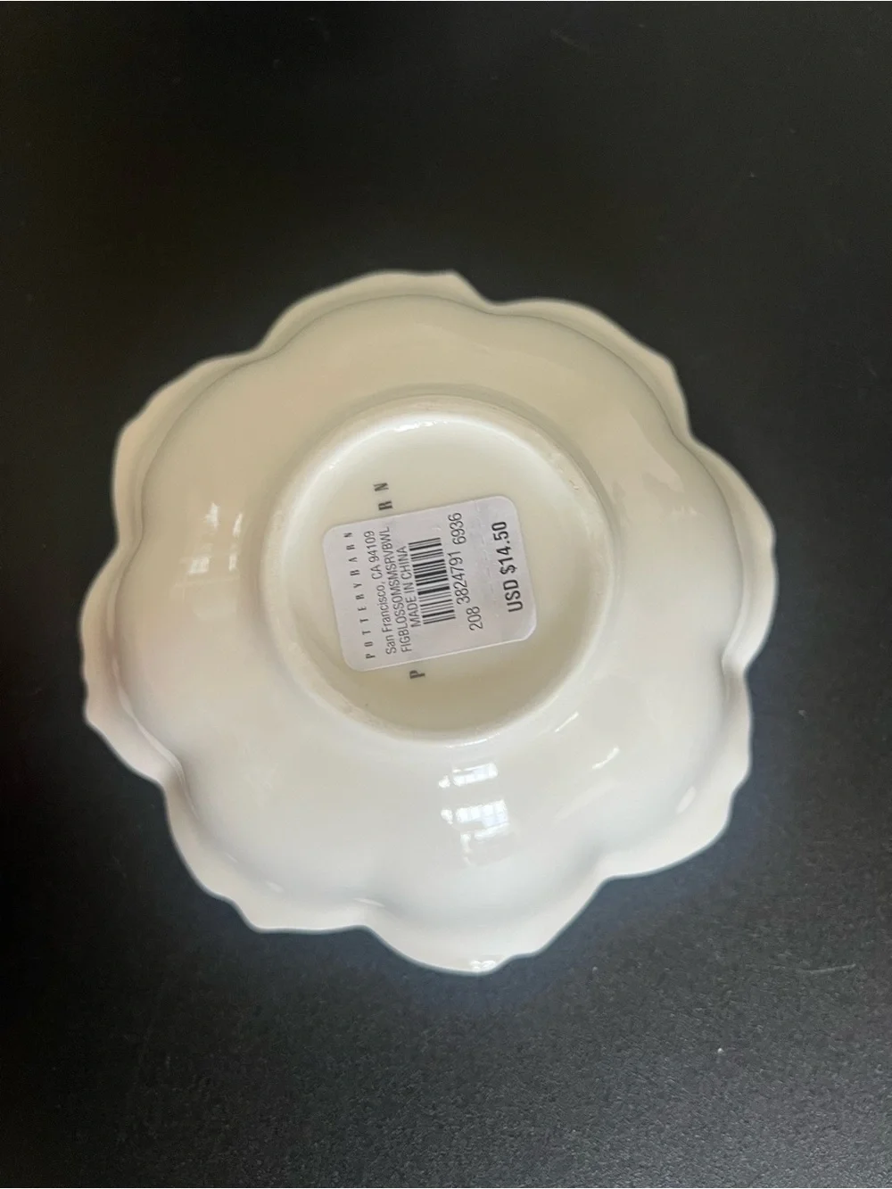 White Floral Pottery Barn Ceramic Serving Bowls - Set of 2